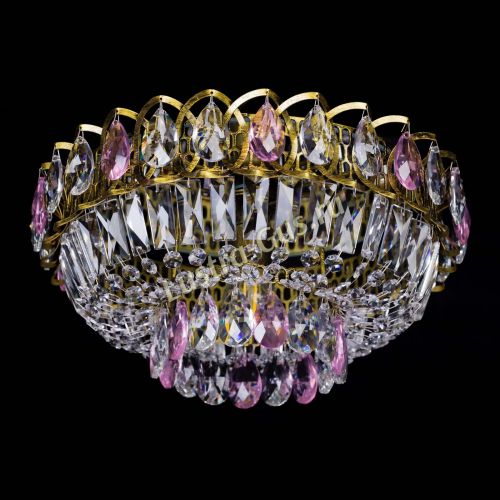 Люстра Астра Бутон №1 розовая под бронзу в Подольске Гусь Хрустальный