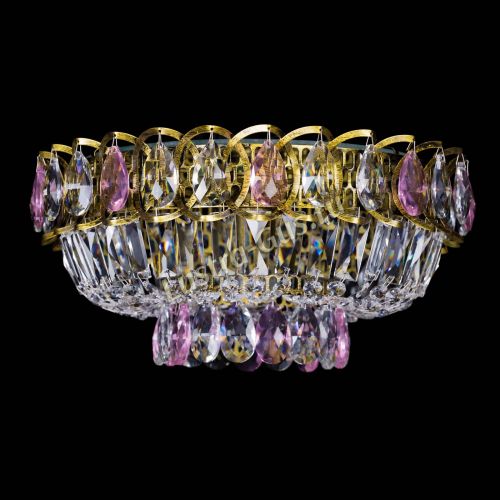 Люстра Астра Бутон №1 розовая под бронзу в Подольске Гусь Хрустальный