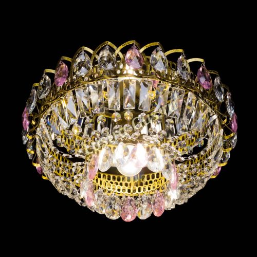 Люстра Астра Бутон №1 розовая под бронзу в Подольске Гусь Хрустальный