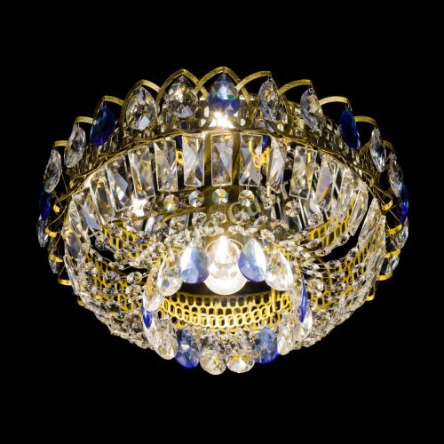 Люстра Астра Бутон №1 синяя под бронзу в Подольске Гусь Хрустальный