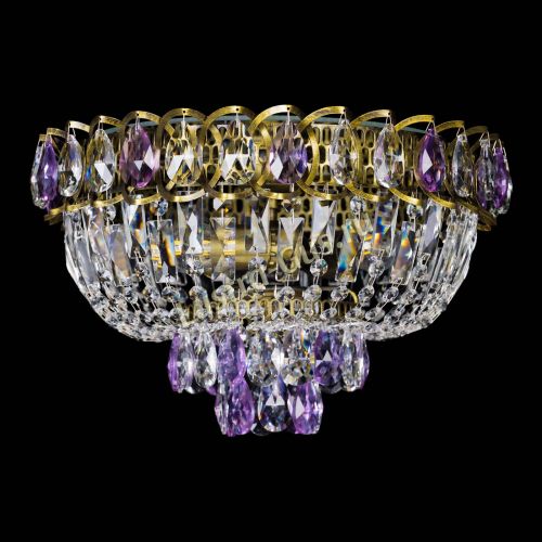 Люстра Астра Бутон №3 фиолетовая под бронзу в Подольске Гусь Хрустальный