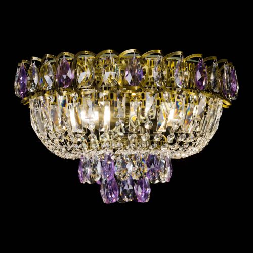 Люстра Астра Бутон №3 фиолетовая под бронзу в Подольске Гусь Хрустальный