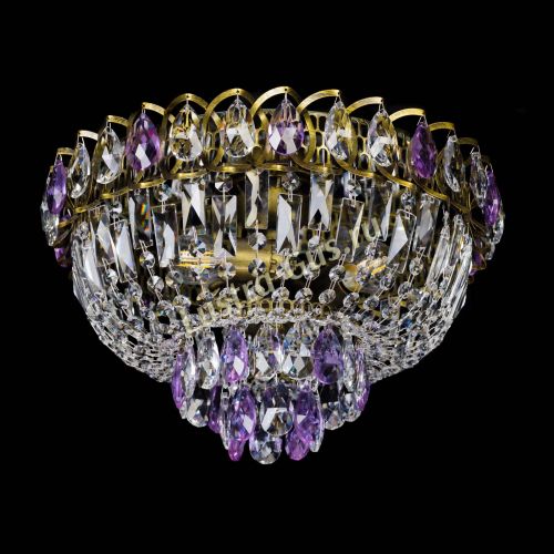 Люстра Астра Бутон №3 фиолетовая под бронзу в Подольске Гусь Хрустальный