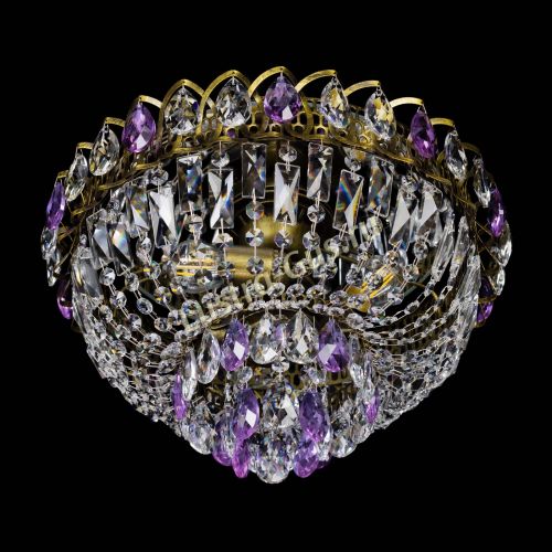 Люстра Астра Бутон №3 фиолетовая под бронзу в Подольске Гусь Хрустальный