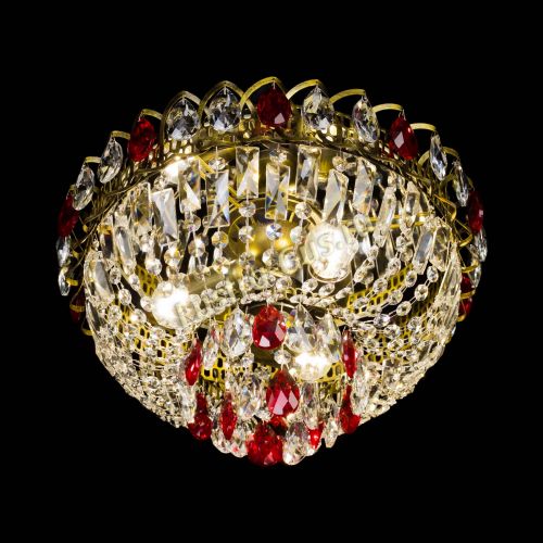 Люстра Астра Бутон №3 красная под бронзу в Подольске Гусь Хрустальный