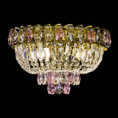 Люстра Астра Бутон №3 розовая под бронзу в Подольске Гусь Хрустальный