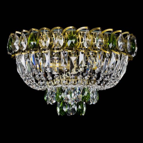 Люстра Астра Бутон №3 зеленая под бронзу в Подольске Гусь Хрустальный