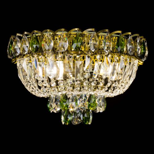 Люстра Астра Бутон №3 зеленая под бронзу в Подольске Гусь Хрустальный