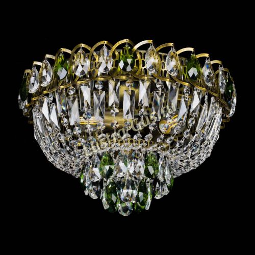 Люстра Астра Бутон №3 зеленая под бронзу в Подольске Гусь Хрустальный