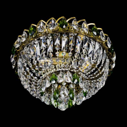 Люстра Астра Бутон №3 зеленая под бронзу в Подольске Гусь Хрустальный