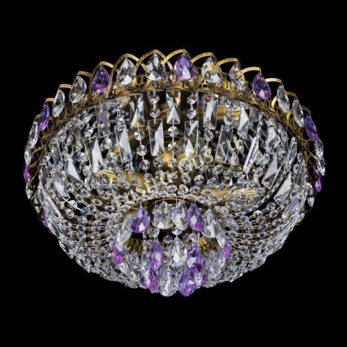 Люстра Астра Бутон №5 фиолетовая под бронзу в Подольске Гусь Хрустальный