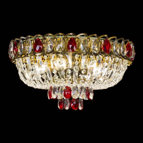 Люстра Астра Бутон №5 красная под бронзу в Подольске Гусь Хрустальный