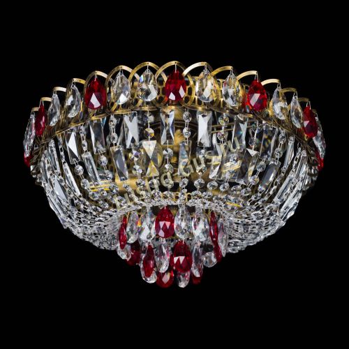 Люстра Астра Бутон №5 красная под бронзу в Подольске Гусь Хрустальный