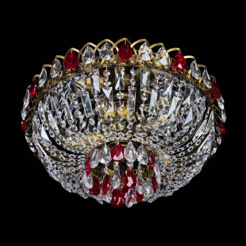 Люстра Астра Бутон №5 красная под бронзу в Подольске Гусь Хрустальный