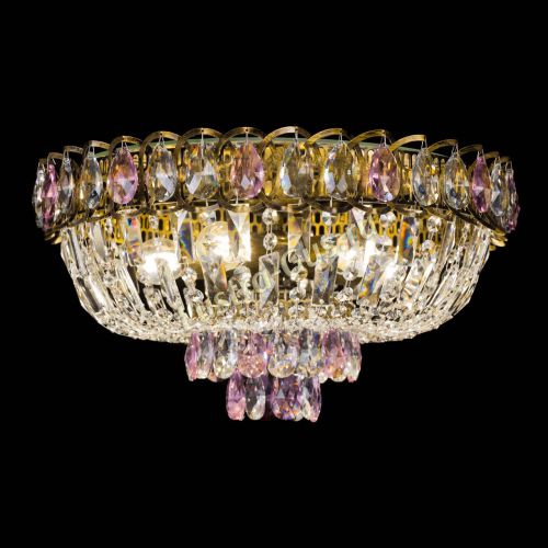 Люстра Астра Бутон №5 розовая под бронзу в Подольске Гусь Хрустальный