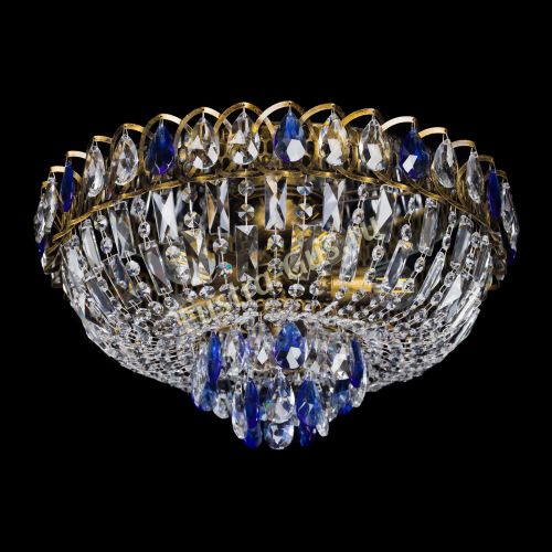 Люстра Астра Бутон №5 синяя под бронзу в Подольске Гусь Хрустальный