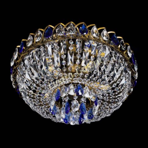 Люстра Астра Бутон №5 синяя под бронзу в Подольске Гусь Хрустальный