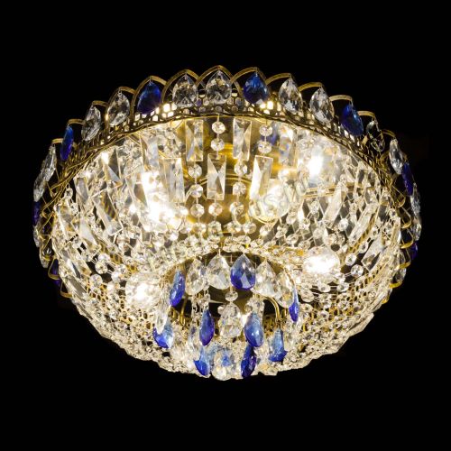 Люстра Астра Бутон №5 синяя под бронзу в Подольске Гусь Хрустальный