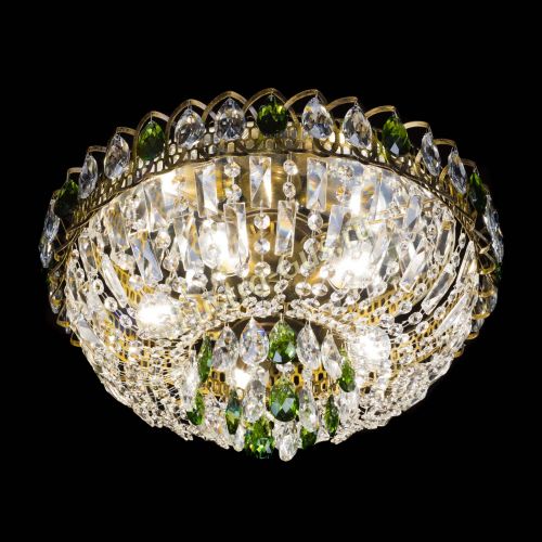 Люстра Астра Бутон №5 зеленая под бронзу в Подольске Гусь Хрустальный