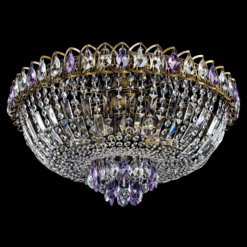 Люстра Астра Бутон №6 под бронзу Фиолетовая в Подольске Гусь Хрустальный