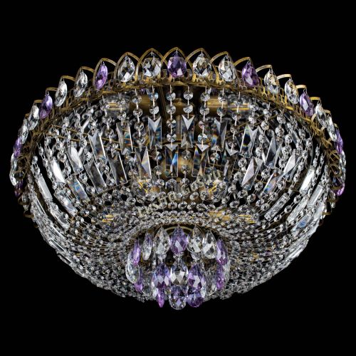 Люстра Астра Бутон №6 под бронзу Фиолетовая в Подольске Гусь Хрустальный