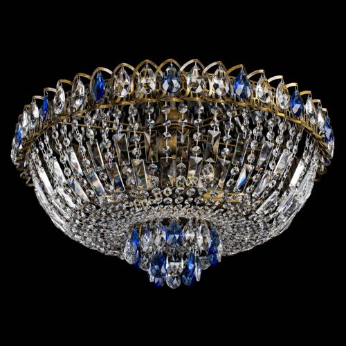 Люстра Астра Бутон №6 под бронзу Синяя в Подольске Гусь Хрустальный