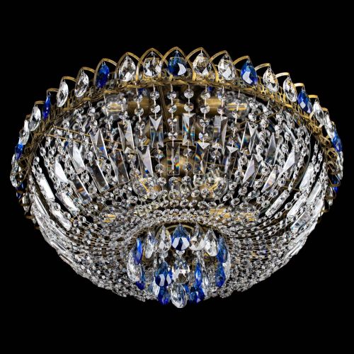 Люстра Астра Бутон №6 под бронзу Синяя в Подольске Гусь Хрустальный