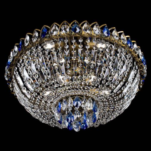 Люстра Астра Бутон №6 под бронзу Синяя в Подольске Гусь Хрустальный