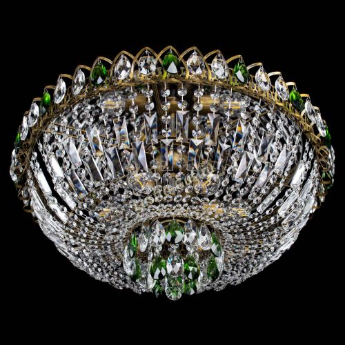 Люстра Астра Бутон №6 под бронзу Зеленая в Подольске Гусь Хрустальный