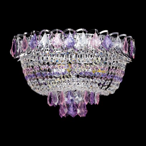 Люстра Астра дубик ровозо-фиолетовая в Подольске Гусь Хрустальный