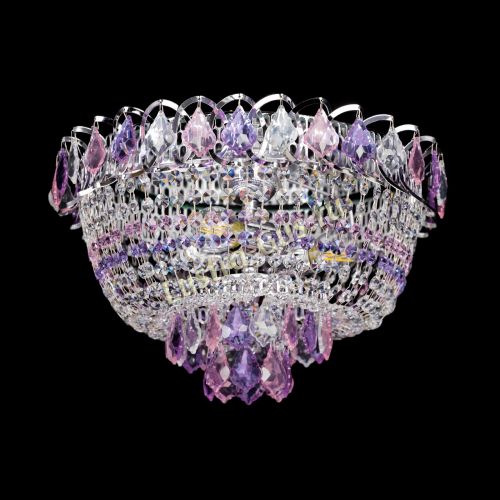 Люстра Астра дубик ровозо-фиолетовая в Подольске Гусь Хрустальный