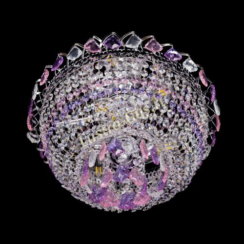 Люстра Астра дубик ровозо-фиолетовая в Подольске Гусь Хрустальный