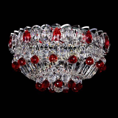 Люстра Астра Шар №3 Красная в Подольске Гусь Хрустальный