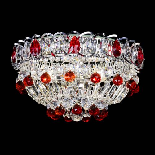 Люстра Астра Шар №3 Красная в Подольске Гусь Хрустальный