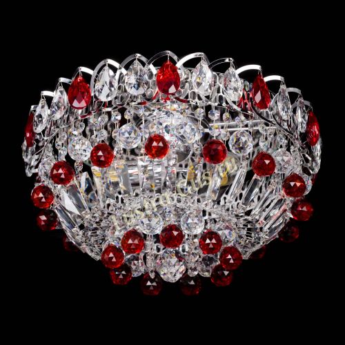 Люстра Астра Шар №3 Красная в Подольске Гусь Хрустальный