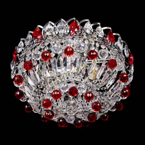 Люстра Астра Шар №3 Красная в Подольске Гусь Хрустальный