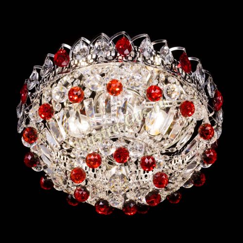Люстра Астра Шар №3 Красная в Подольске Гусь Хрустальный