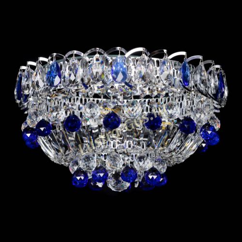 Люстра Астра Шар №3 Синяя в Подольске Гусь Хрустальный