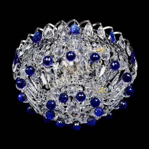 Люстра Астра Шар №3 Синяя в Подольске Гусь Хрустальный