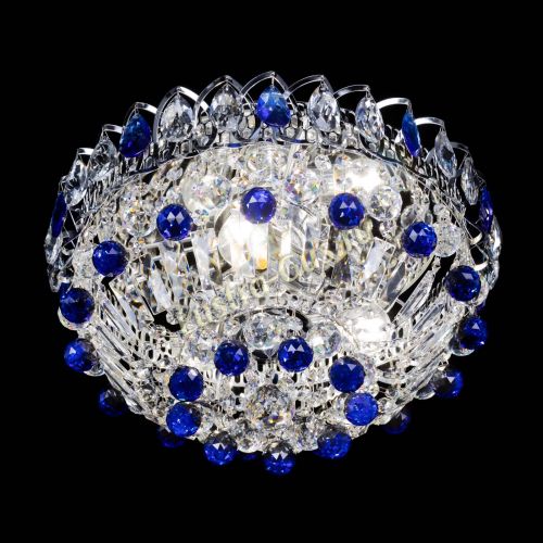 Люстра Астра Шар №3 Синяя в Подольске Гусь Хрустальный