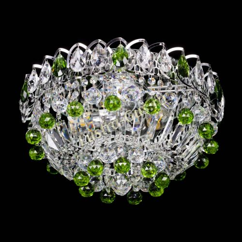 Люстра Астра Шар №3 Зеленая в Подольске Гусь Хрустальный