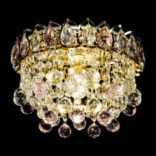 Люстра Астра Шар розовая в Подольске Гусь Хрустальный