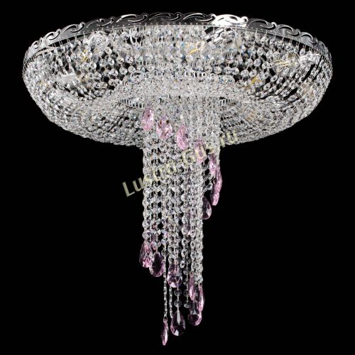Люстра Диана №1 розовая в Подольске Гусь Хрустальный