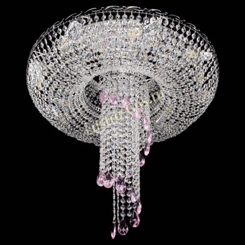Люстра Диана №1 розовая в Подольске Гусь Хрустальный