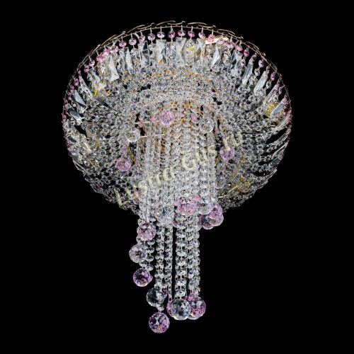 Люстра Диана №6 Шар 30 розовая в Подольске Гусь Хрустальный