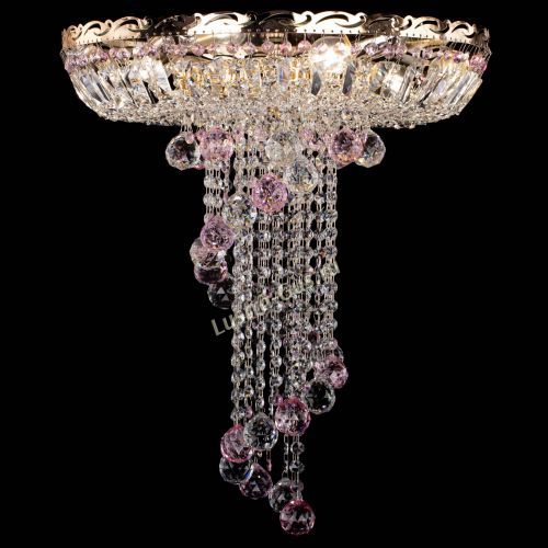 Люстра Диана №6 Шар 40 розовая в Подольске Гусь Хрустальный