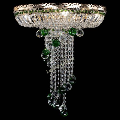 Люстра Диана №6 Шар 40 зеленая в Подольске Гусь Хрустальный