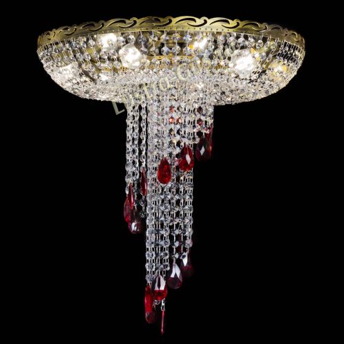 Люстра Диана №6 журавлик красная под бронзу в Подольске Гусь Хрустальный