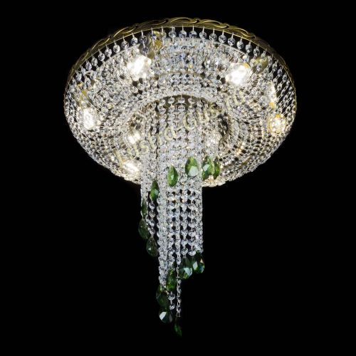 Люстра Диана №6 журавлик зеленая под бронзу  в Подольске Гусь Хрустальный