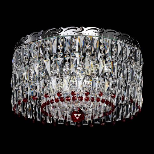 Люстра Диана Пластинка №3 красная в Подольске Гусь Хрустальный